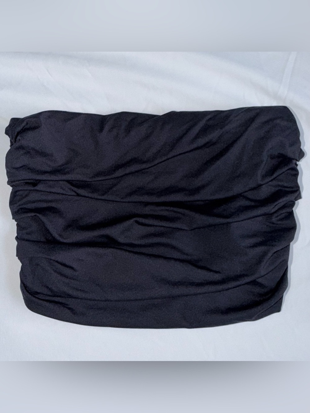 Brand New Zara Vintage 90s Style Black Strapless Retro Summer Small Y2K Tube Top